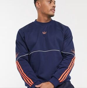 Adidas Originals outline central logo sweater